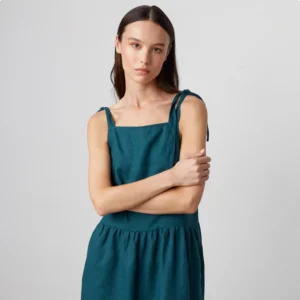 ROBE EN POPELINE À RAYURES